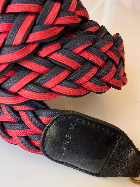 Clare V Handbags - Clare V. Braided Crossbody Bag Strap in Navy and Red